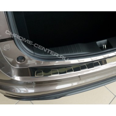 Накладка на задний бампер (полированная) Honda Civic IX (2012-) бренд – Croni главное фото